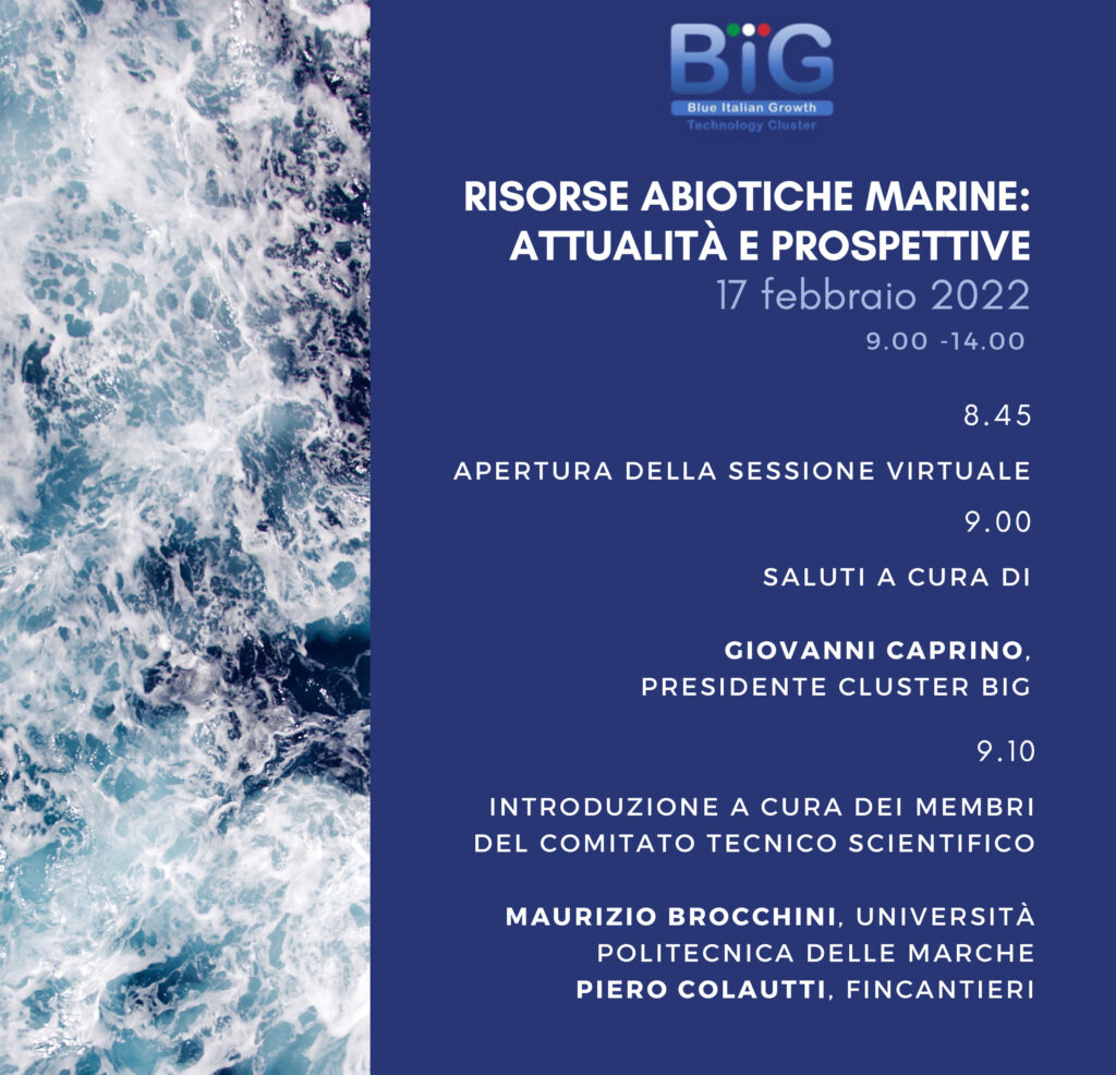 Risorse abiotiche Marine - Workshop online 17 Febbraio 2022