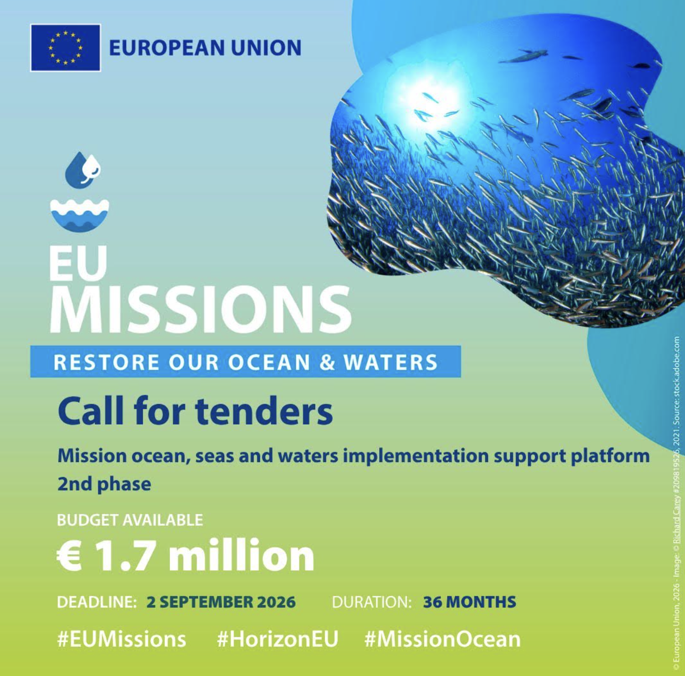 New EU funding opportunity: Help deliver the EU Mission “Restore our Ocean and Waters”